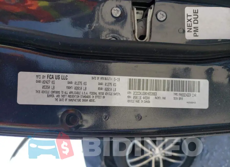 2C3CDXJG8KH653863 Photo# 12