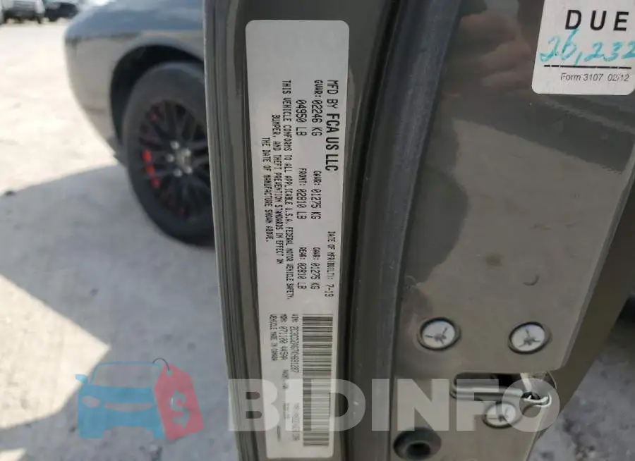 2C3CDZAG7KH691287 Photo# 12