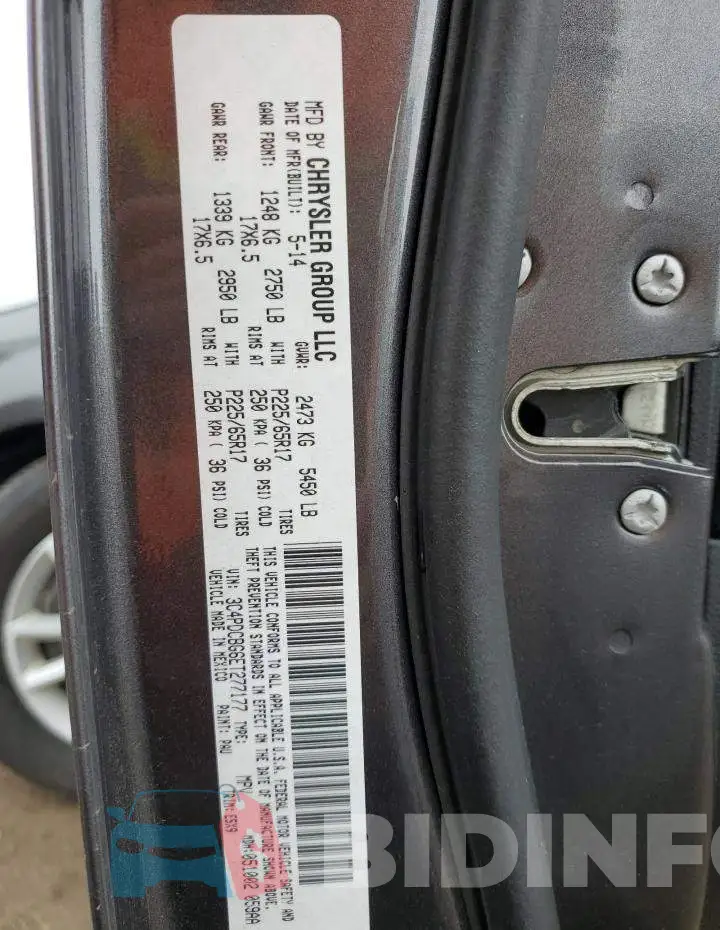 3C4PDCBG6ET277177 Photo# 14