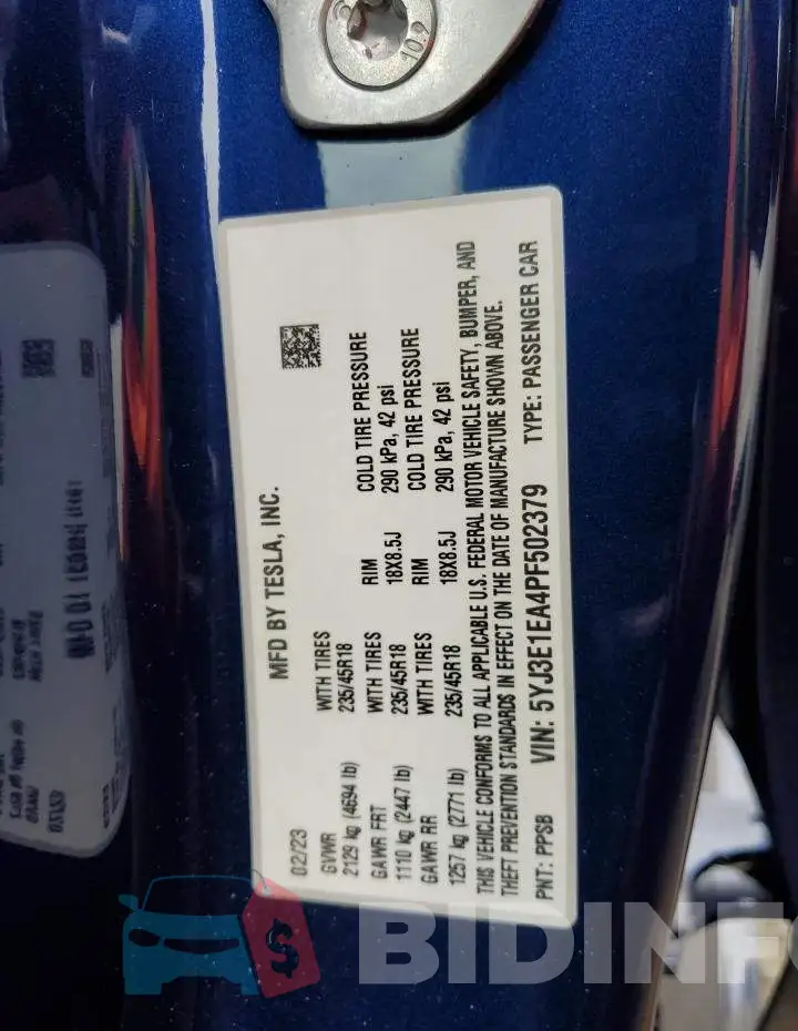 5YJ3E1EA4PF502379 Photo# 12