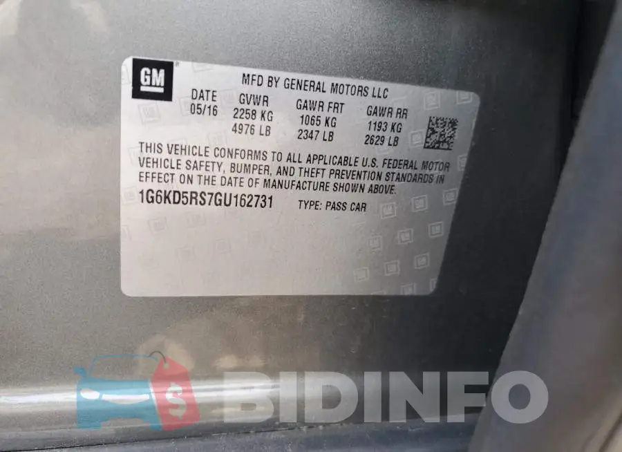 1G6KD5RS7GU162731 Photo# 12