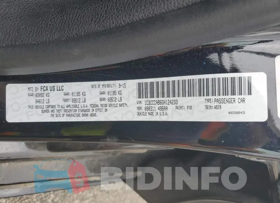1C3CCCAB6GN124233 Photo# 13