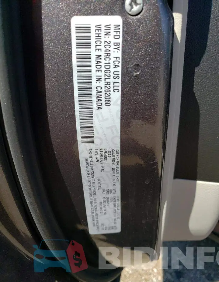 2C4RC1DG2LR262060 Photo# 13