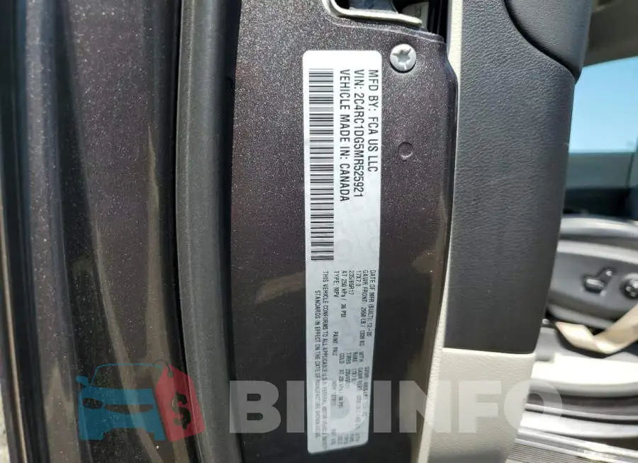 2C4RC1DG5MR525921 Photo# 13