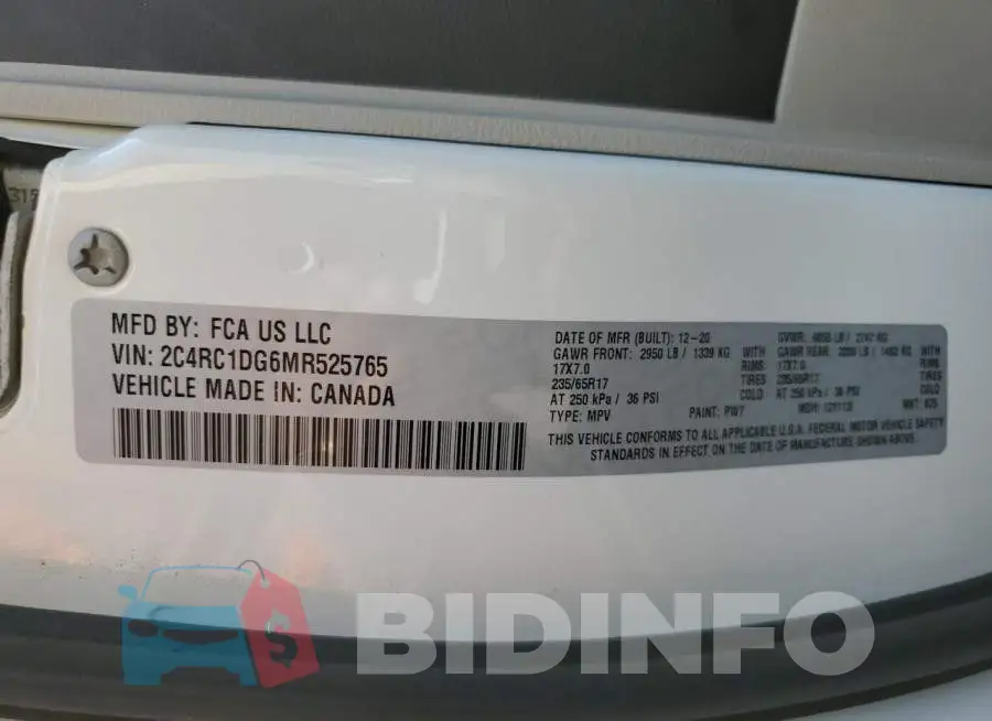 2C4RC1DG6MR525765 Photo# 13
