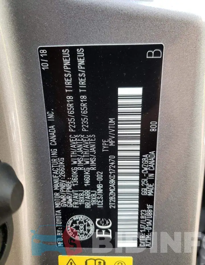 2T2BZMCA8KC172470 Photo# 14
