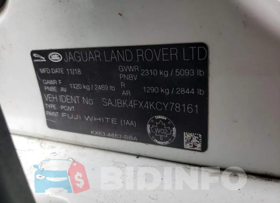 SAJBK4FX4KCY78161 Photo# 13