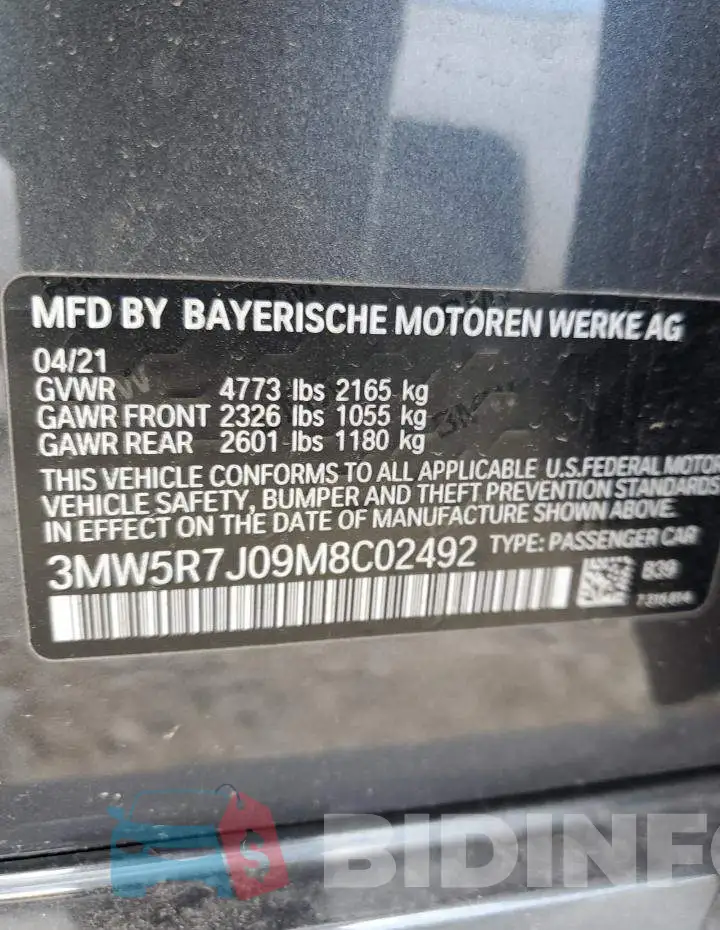 3MW5R7J09M8C02492 Photo# 12
