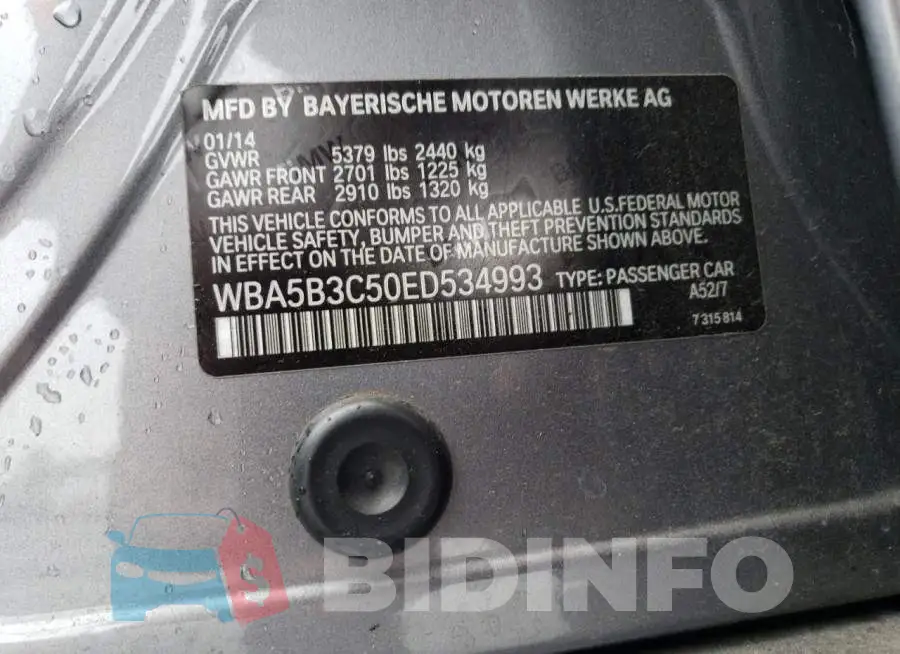 WBA5B3C50ED534993 Photo# 12