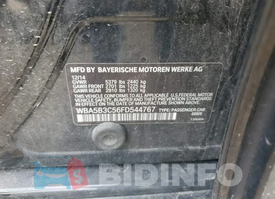 WBA5B3C56FD544767 Photo# 12