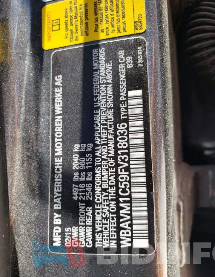 WBAVM1C59FV318036 Photo# 13