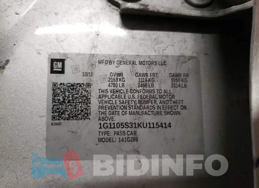 1G1105S31KU115414 Photo# 13