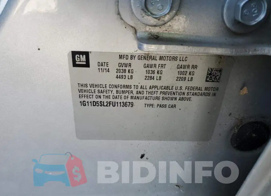 1G11D5SL2FU113679 Photo# 12