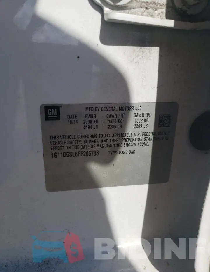 1G11D5SL6FF206788 Photo# 13