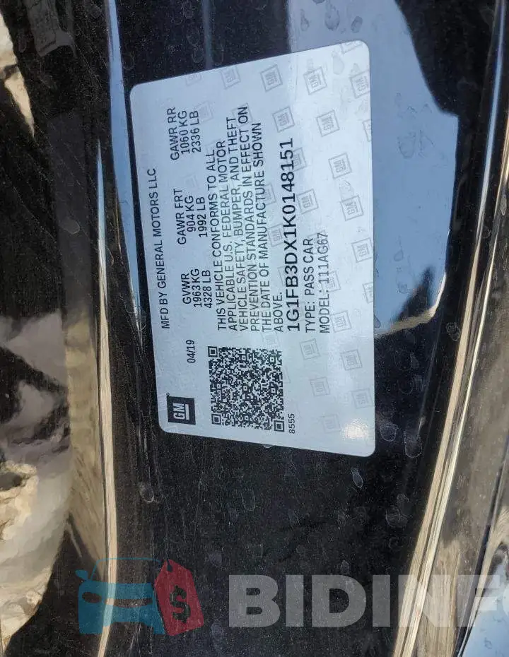 1G1FB3DX1K0148151 Photo# 12