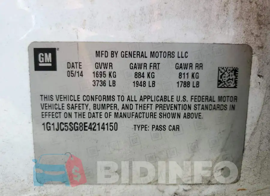 1G1JC5SG8E4214150 Photo# 12