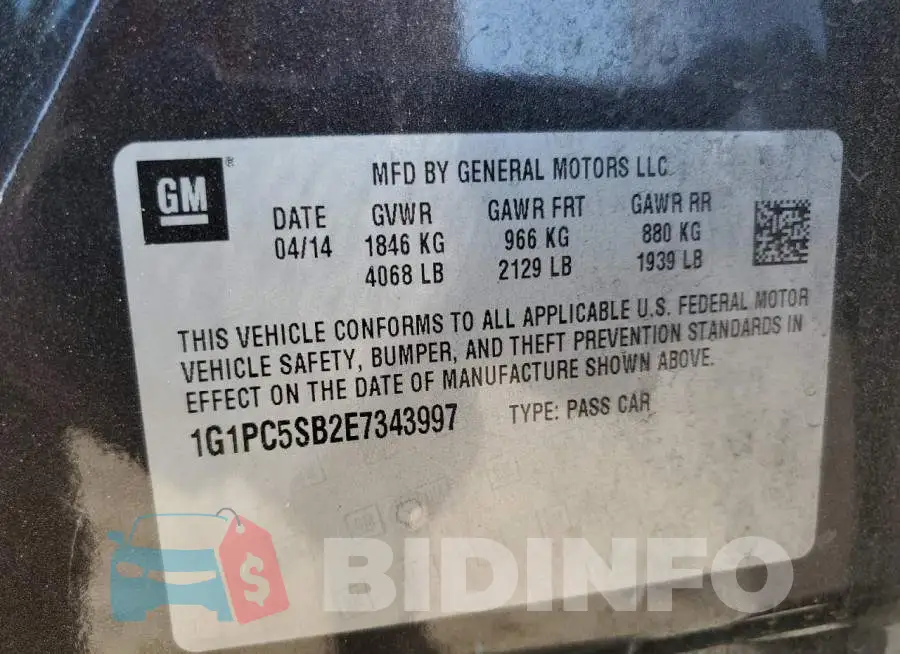 1G1PC5SB2E7343997 Photo# 13