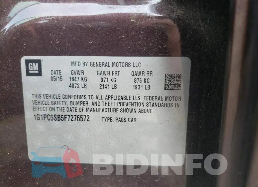 1G1PC5SB5F7276572 Photo# 12