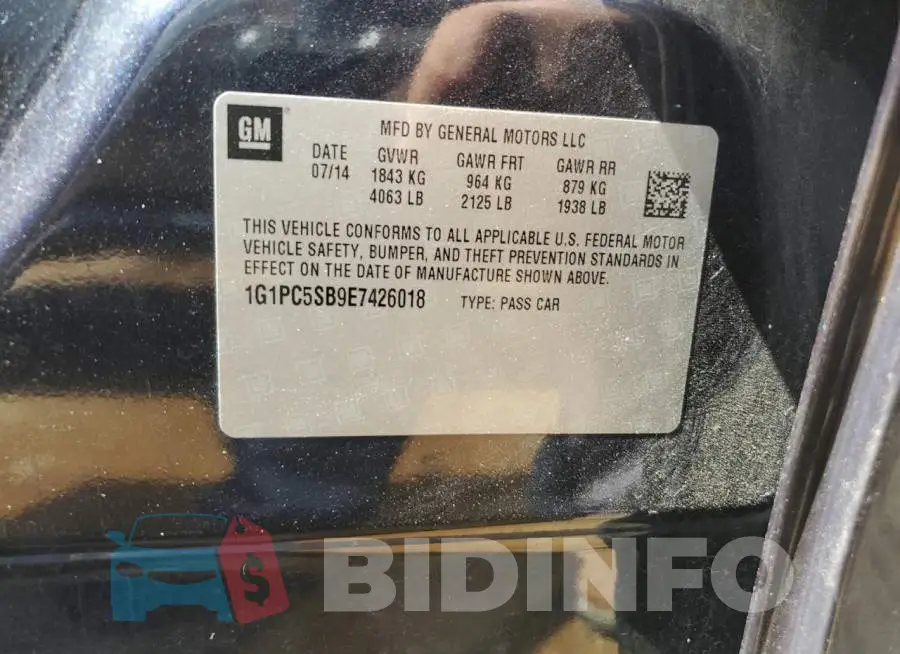 1G1PC5SB9E7426018 Photo# 12