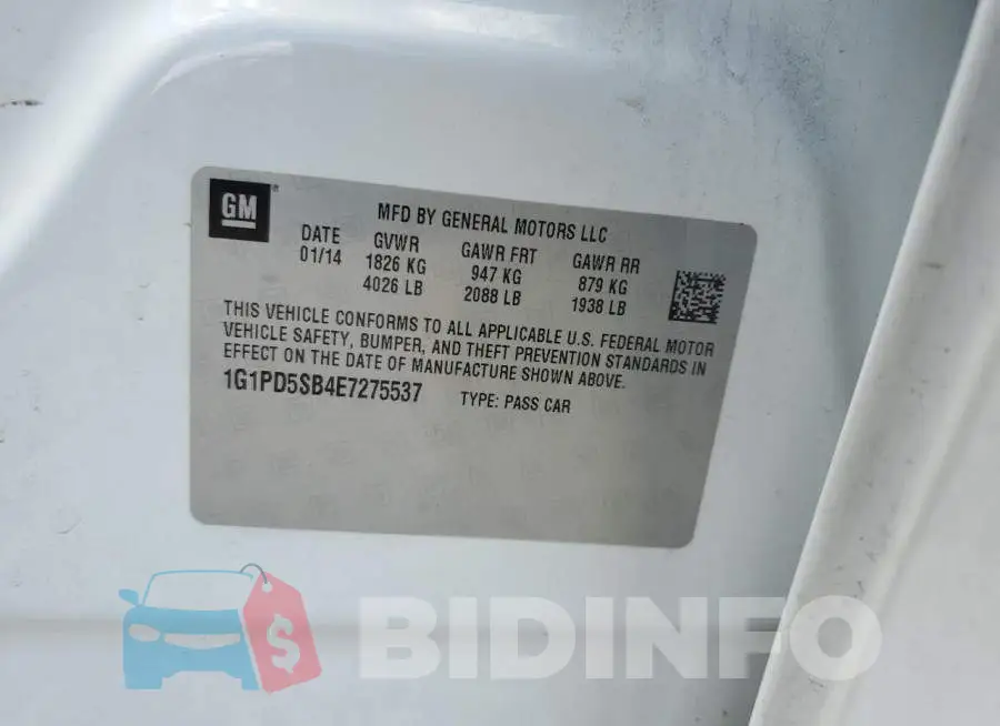1G1PD5SB4E7275537 Photo# 12