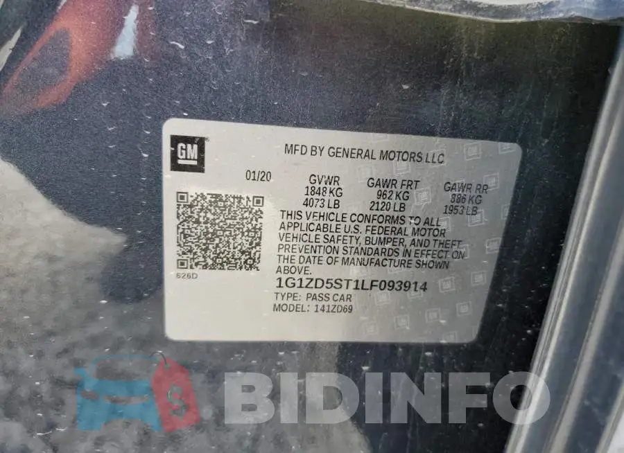 1G1ZD5ST1LF093914 Photo# 12