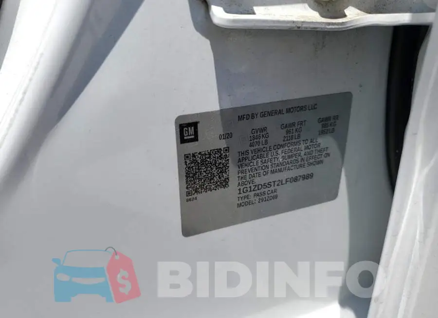 1G1ZD5ST2LF087989 Photo# 12