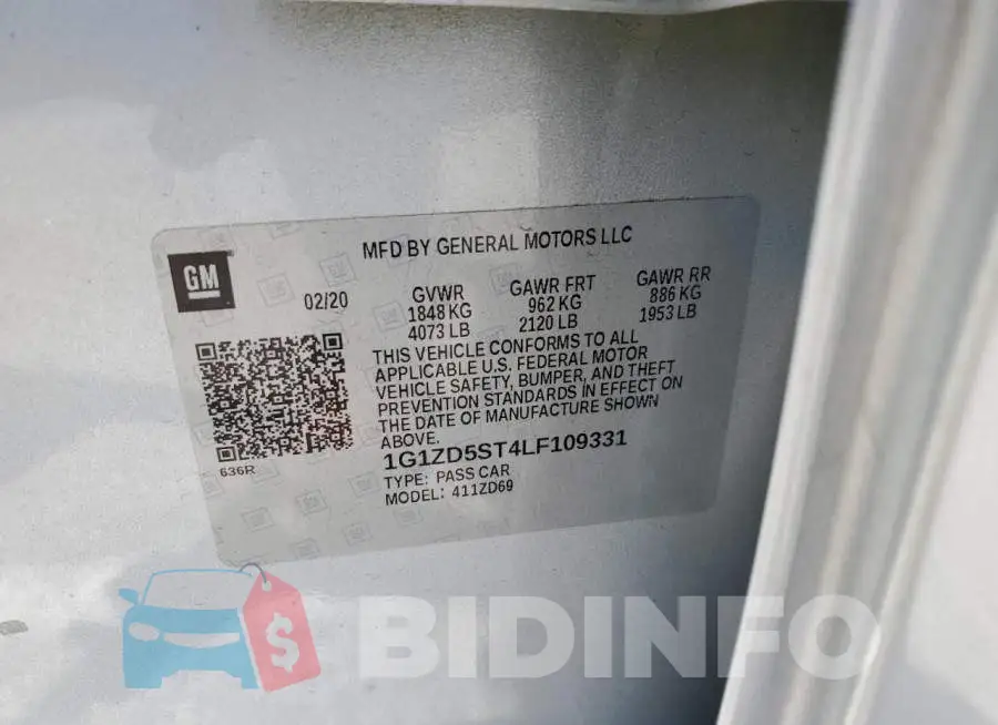 1G1ZD5ST4LF109331 Photo# 12