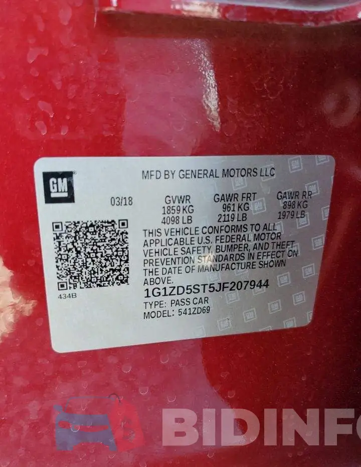 1G1ZD5ST5JF207944 Photo# 13
