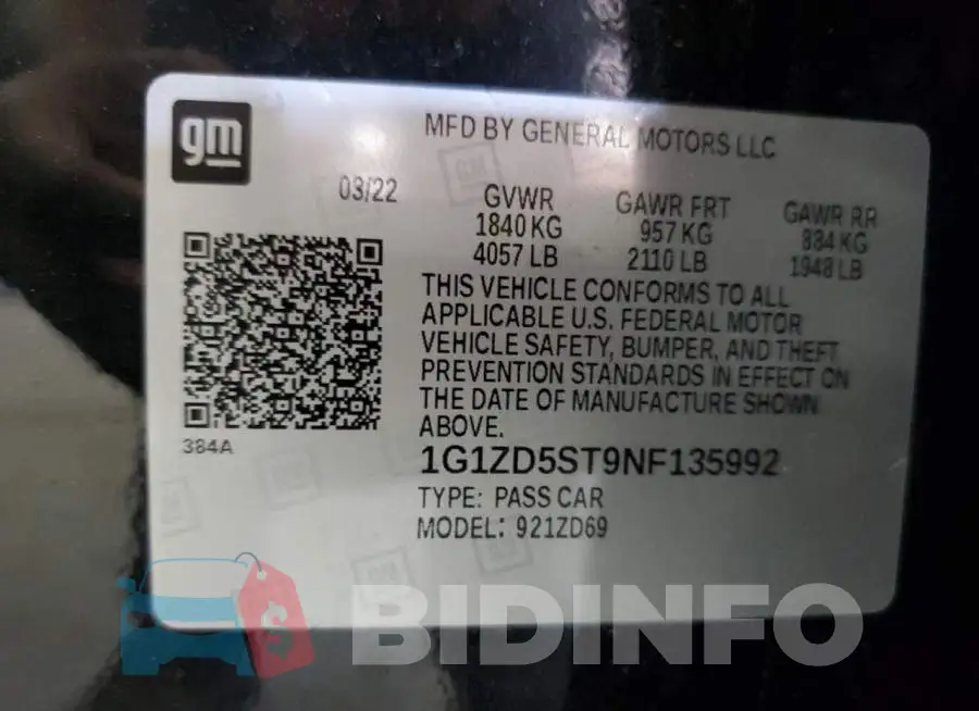 1G1ZD5ST9NF135992 Photo# 13