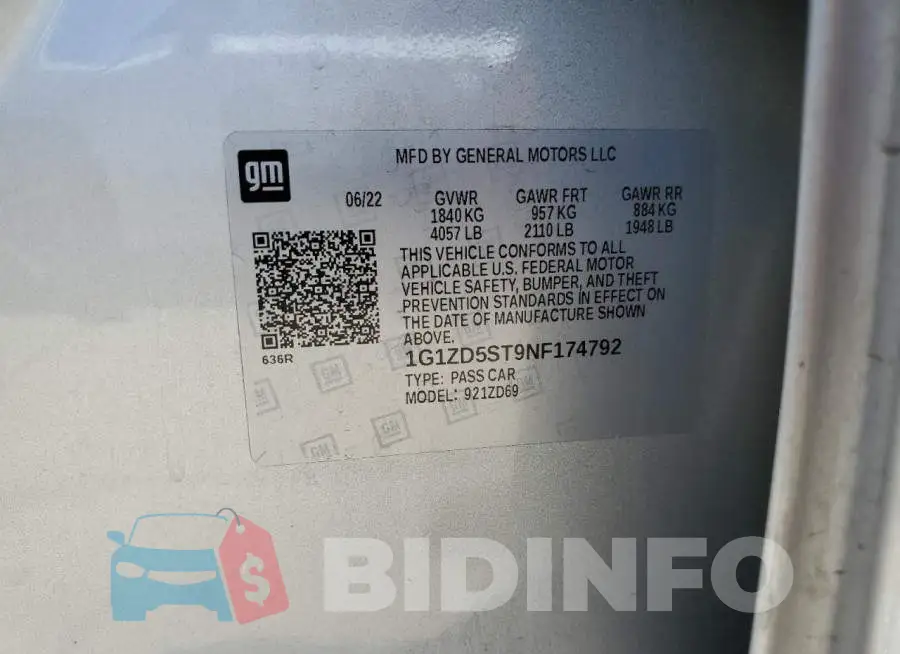 1G1ZD5ST9NF174792 Photo# 13