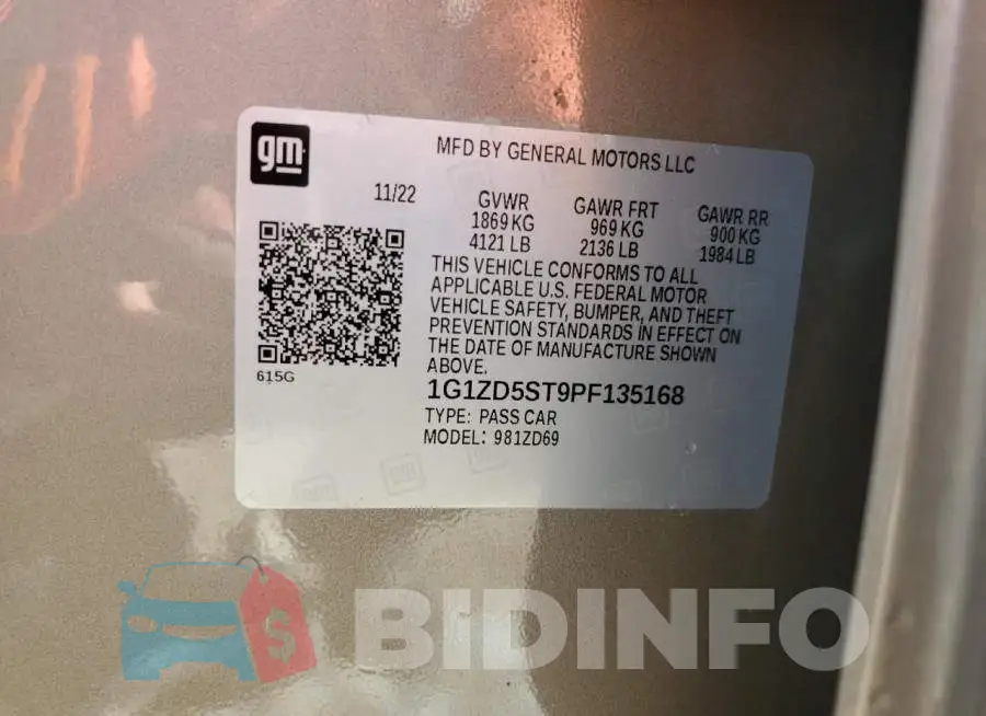 1G1ZD5ST9PF135168 Photo# 12