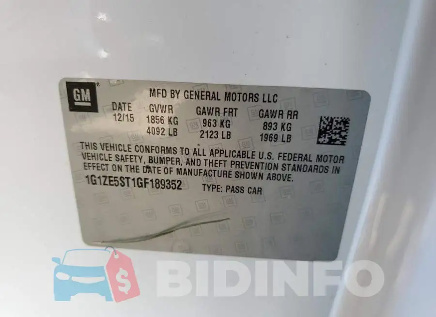1G1ZE5ST1GF189352 Photo# 12