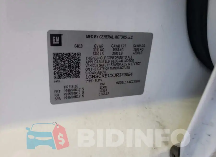 1GNSCKECXJR330084 Photo# 13