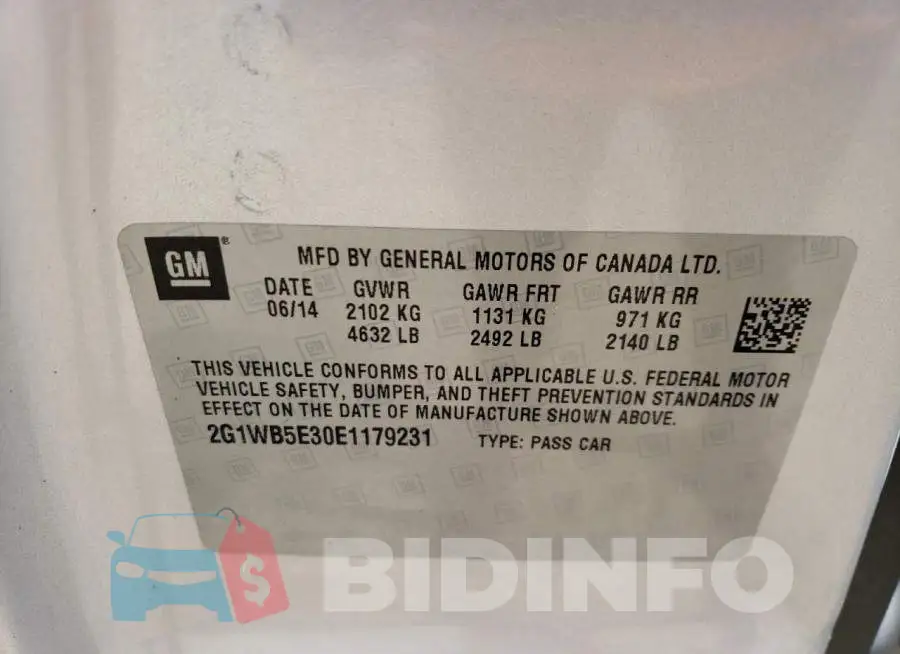 2G1WB5E30E1179231 Photo# 12
