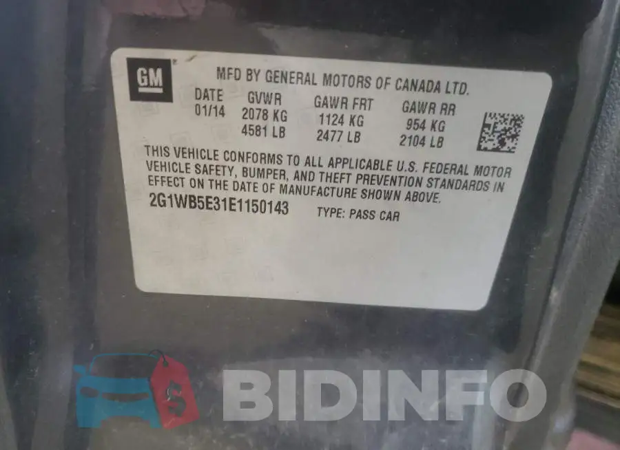 2G1WB5E31E1150143 Photo# 13