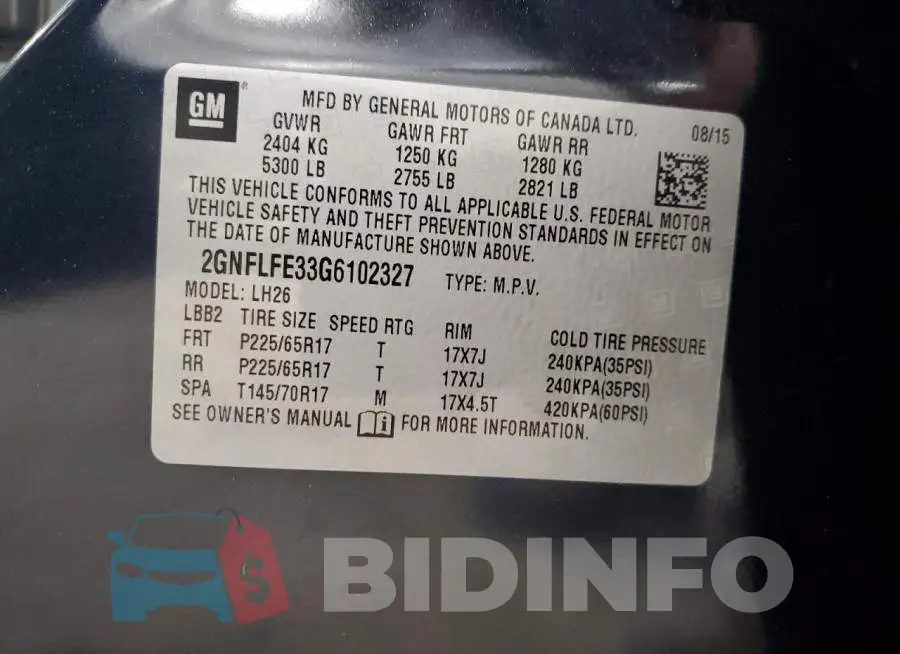 2GNFLFE33G6102327 Photo# 13