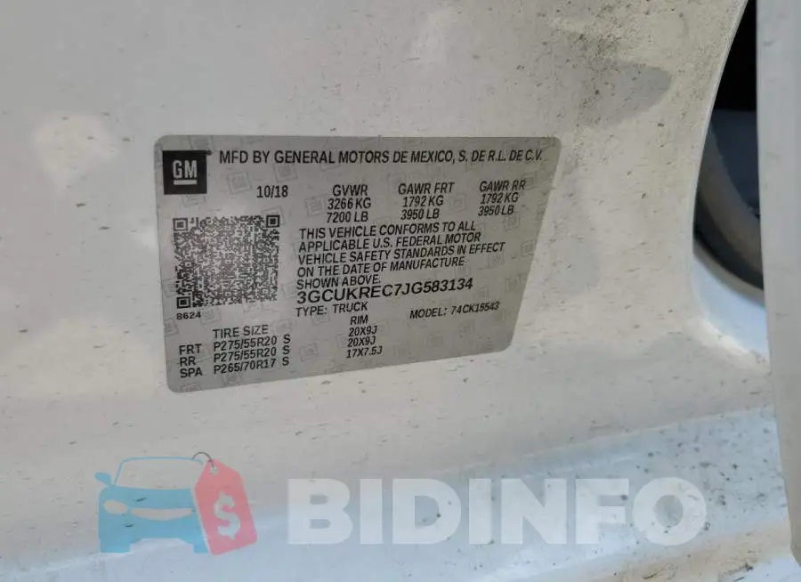 3GCUKREC7JG583134 Photo# 12