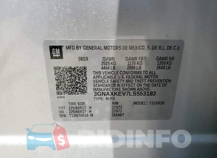 3GNAXKEV7LS553183 Photo# 13