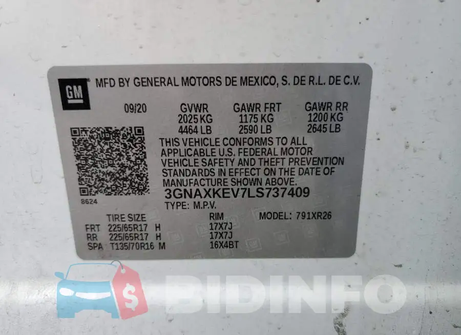 3GNAXKEV7LS737409 Photo# 12