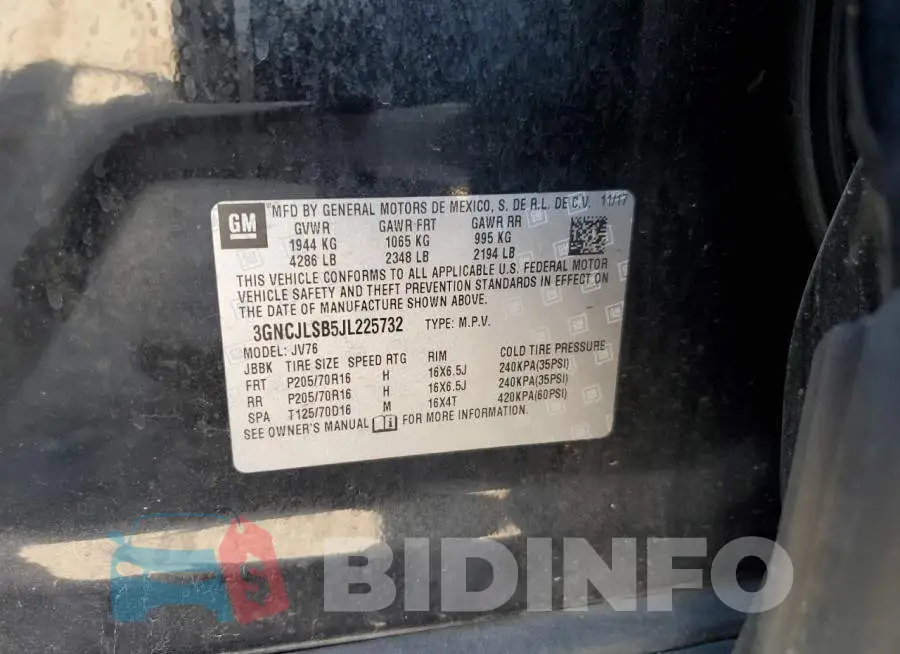 3GNCJLSB5JL225732 Photo# 12