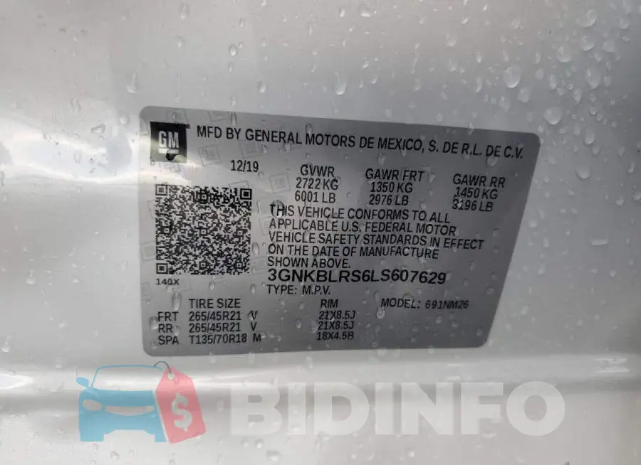 3GNKBLRS6LS607629 Photo# 13
