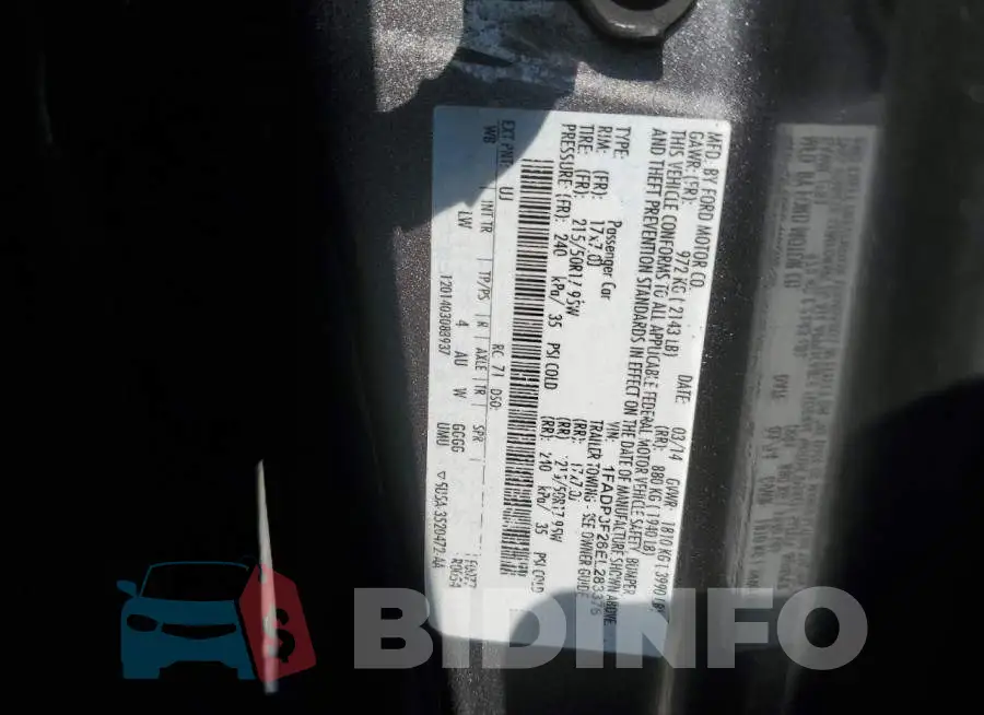 1FADP3F26EL283376 Photo# 12