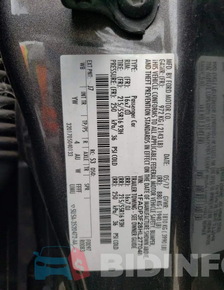 1FADP3F28HL277048 Photo# 12