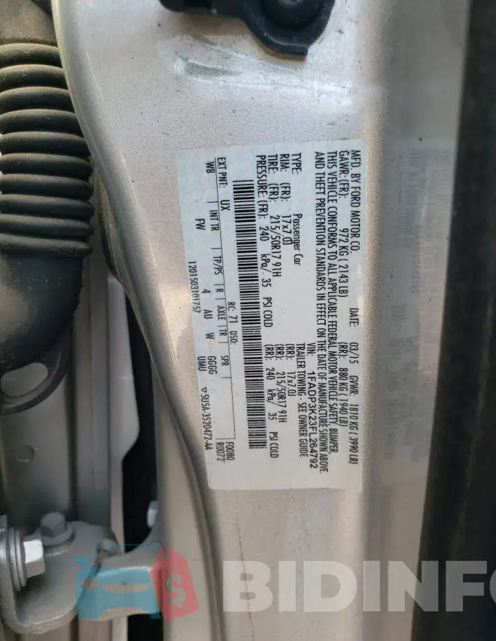 1FADP3K23FL264792 Photo# 13