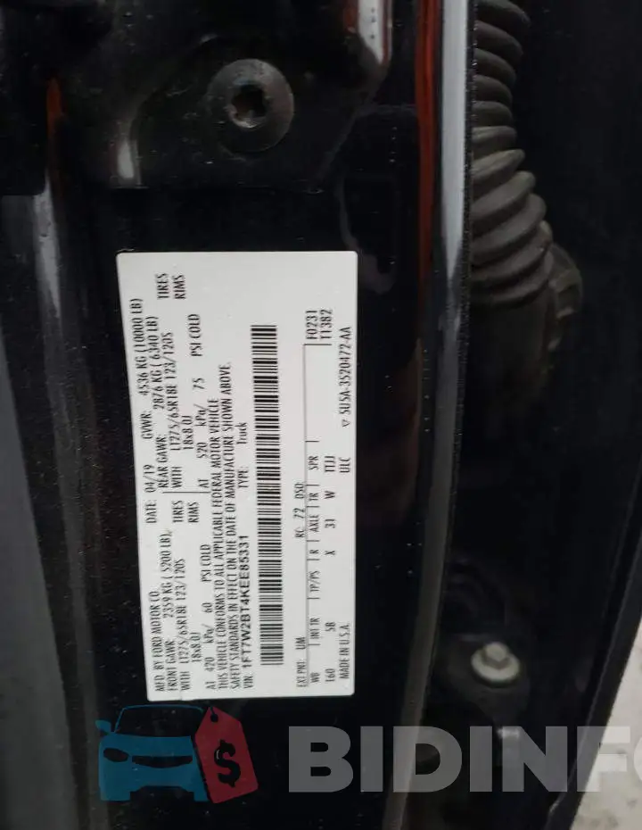 1FT7W2BT4KEE85331 Photo# 13