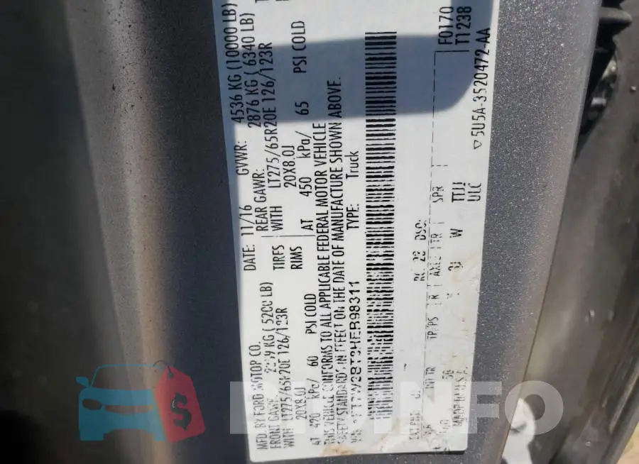 1FT7W2BT8HEB98311 Photo# 10