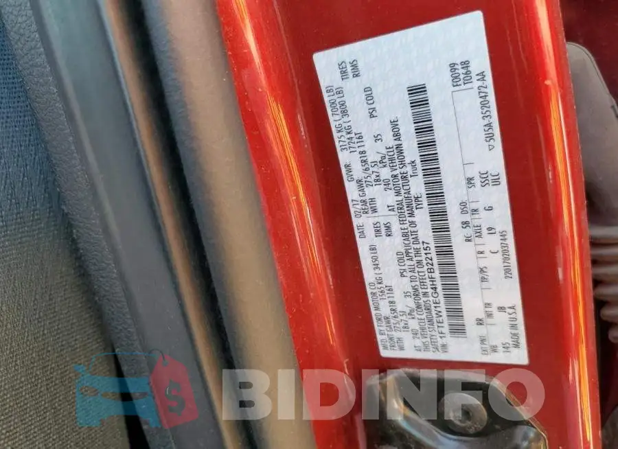 1FTEW1EG4HFB22157 Photo# 12