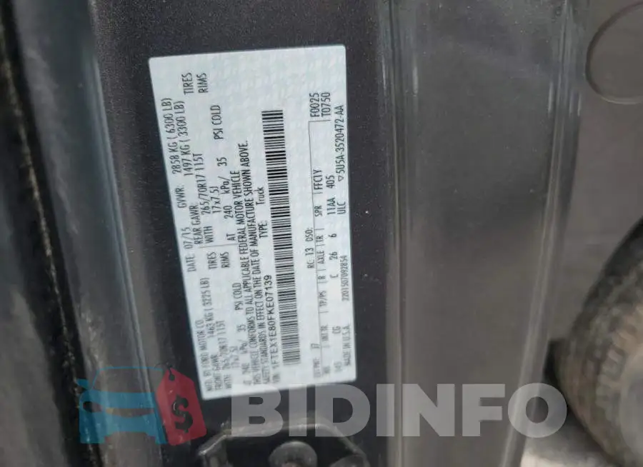 1FTEX1E80FKE07139 Photo# 12
