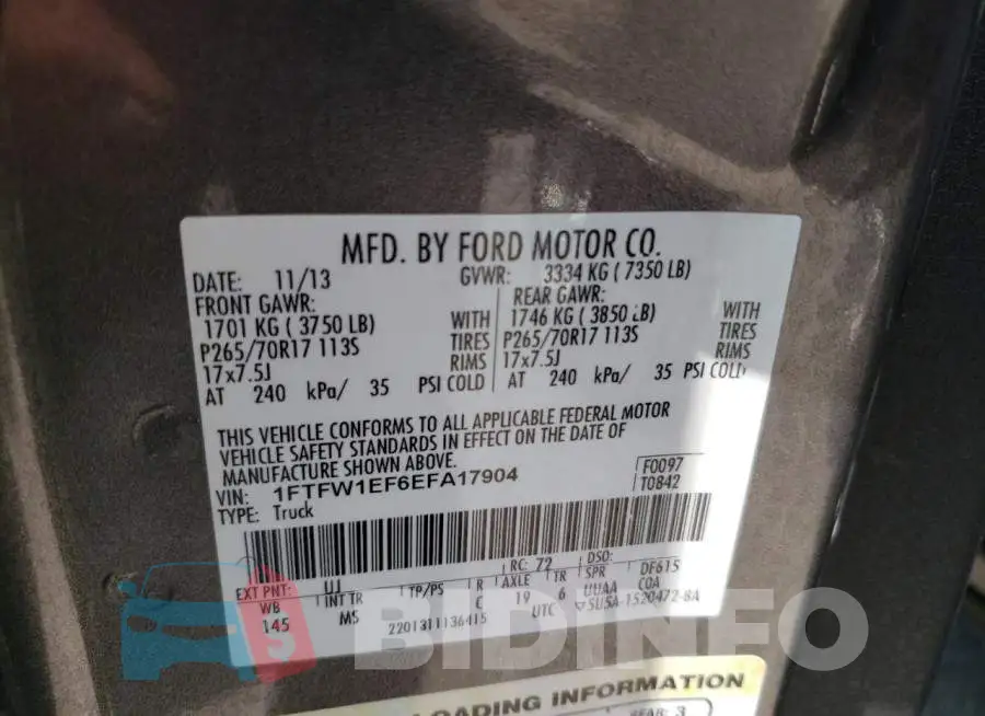 1FTFW1EF6EFA17904 Photo# 12