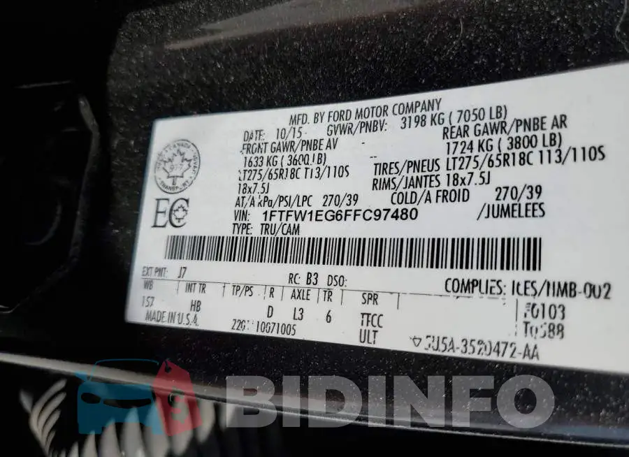 1FTFW1EG6FFC97480 Photo# 12